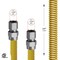 Flextron Gas Line Hose 1/2'' O.D.x24'' Len 1/2" FIP Fittings Yellow Coated Stainless Steel Flexible Connector FTGC-YC38-24B - alternate 3
